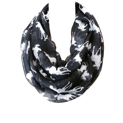 allydrew Lightweight and Airy Forest Animal Infinity Scarf
