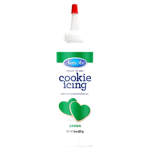 Satin Ice Green Cookie Icing - 8oz - Bottle