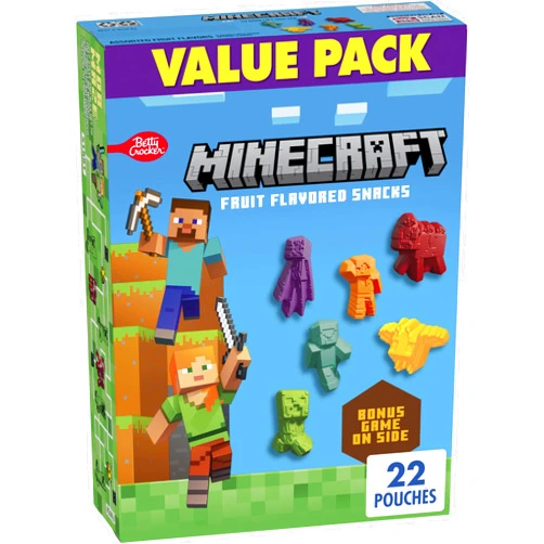 Betty Crocker Minecraft Fruit Flavored Snacks 22 Count, 17.6 OZ
