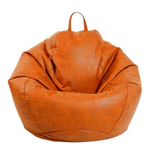 BJYX Bean Bag Sofa Cover Without Filler, PU Leather Home Leisure Single Couch Living Room Bedroom Beanbag Chair Lazy Lounger Cover, 90X110CM