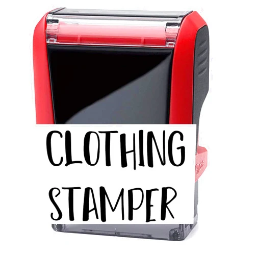Pickled Stamps Trodat Clothing Stamp - 15 Font Options - Self-Inking Name Stamp - Up to 2 Lines Self Inking School Uniform Name Stamp