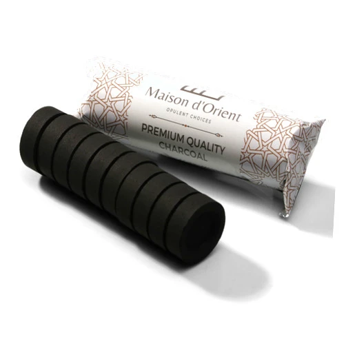 Maison d'Orient Charcoal Briquettes for Incense (Quick Light Bakhoor Coal). Bamboo Charcoal for Bakhoor Incense, Frankincense and Resin Incense Burner. Small Charcoal Tablets for Incense - Single Roll (10 Discs)