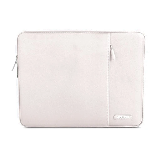 MOSISO Laptop Sleeve Bag Compatible with MacBook Air 15 inch M3 A3114 M2 A2941 2023 2024 / Pro 15 inch A1990 A1707, Surface Laptop 15, Dell XPS 15, Polyester Vertical Case with Pocket, Stone Gray