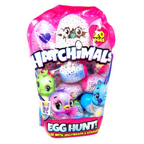 Hatchimal Easter Eggs Hatchimals Easter Egg Hunt Eggs Filled with Jelly Beans and Stickers (20) 20 Count (Pack of 1)