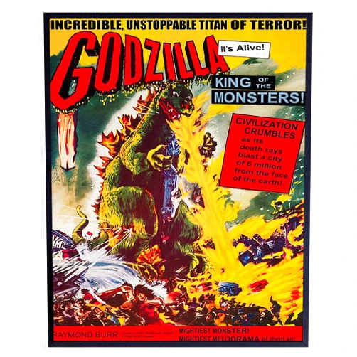 YELLOWBIRD ART & DESIGN Vintage Movie Poster For Men 11x14 - Scary Movie Poster for Men, Vintage Hollywood Horror Movie Decor - Man cave Wall Art for Boys Bedroom, Teens Room - Perfect Horror Movie Gifts for Men - Unframed