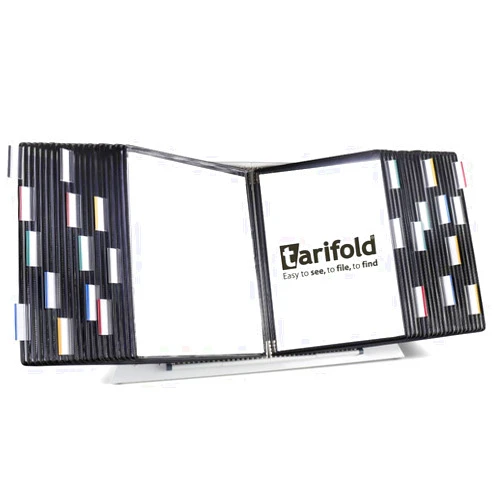 Tarifold Desktop Reference System with 40 Display Pockets, Black, Letter-Size, 80 Sheet Capacity (D274)