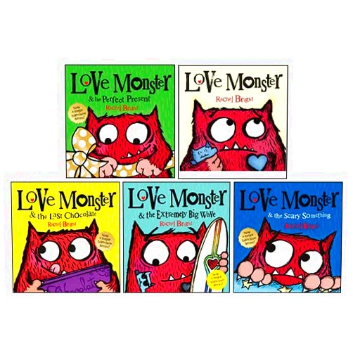 By Rachel Bright (Author) Love Monster Series 5 Books Collection Set By Rachel Bright (Love Monster, The Last Chocolate, Scary Something, Perfect Present, Extremely Big Wave)