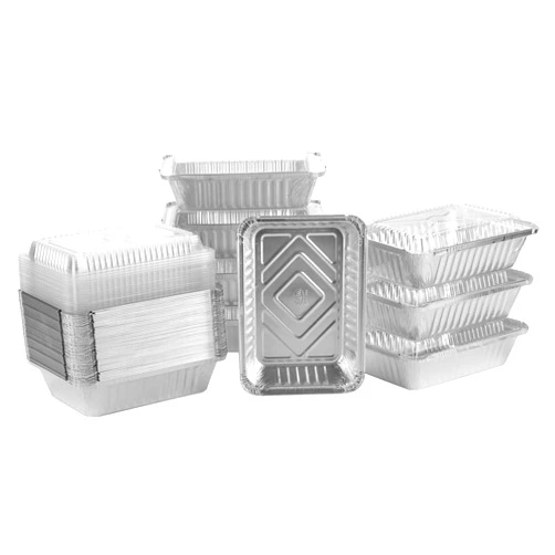 Nicole Home Collection Aluminum Pans With Plastic Dome Lids - 50 Count - 2.25LB (8.5