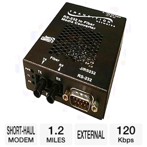 Transition Networks J/RS232-TF-01(SC)-NA Just Convert-IT Stand-Alone Media Converter - Short-haul modem - serial RS-232 - SC multi-mode / 9 pin D-Sub (DB-9) - up to 1.2 miles - 1300 nm
