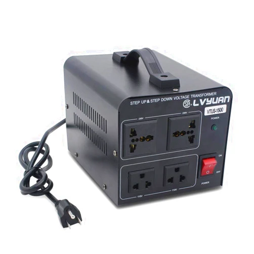 Cantonape Voltage Transformer Converter 1500 Watt Step Up/Down Convert from 110-120 Volt to 220-240 Volt and from 220-240 Volt to 110-120 Volt with 2 US Outlets, 2 Universal Outlets