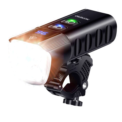 MOMIMO Bike Light Front, Super Bright 10000 Lumens USB Rechargeable Bicycle Headlight with IP65 Waterproof and 13 Lighting Modes Bicycle Light Fits for Bike All Road Bicycle Mountain Night Riding