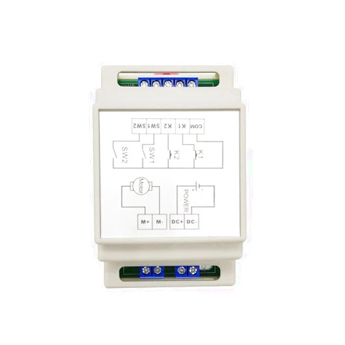 PGFUN 6-36V DC Motor Forward and Reverse Relay Module with Din 35-Rail Mounting Housing 12V 24V Linear Actuator Lift Controller with Limit Switch