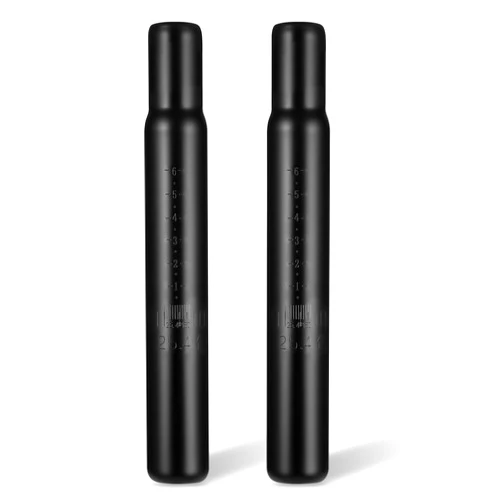 Giantree 2 Pcs Bicycle Seat Post, 25.4mm x 180mm Length Alloy Bicycle Seat Post Bicycle Seat Tube Black Bike Seatpost for Mountain Bike Road Bike Fixed Gear