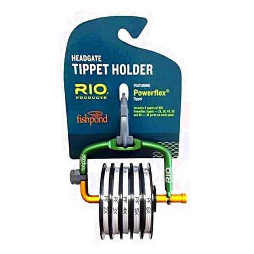 RIO Products Fly Fishing Tippet Head Gate, 2X-6X Powerflex Tippet, 30 Yard Spools, Clear