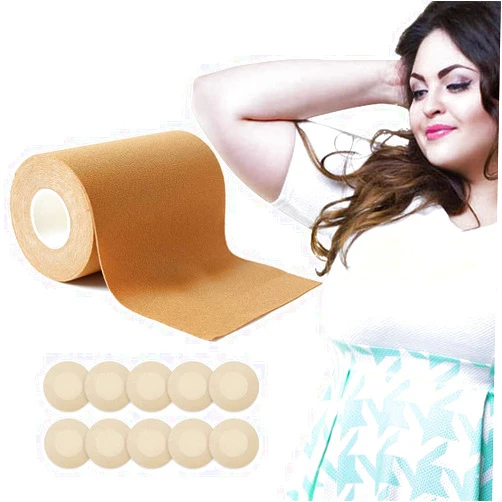 Cindy's Tape Boob Tape 4 inch Wide, Breast Lift Tape, Boobytape Plus for Lift Large Big Size and A-G Cup,Adhesive Bra Tape, Body Tape Chest Support.Fashion Push up in All Dress (Nude C)