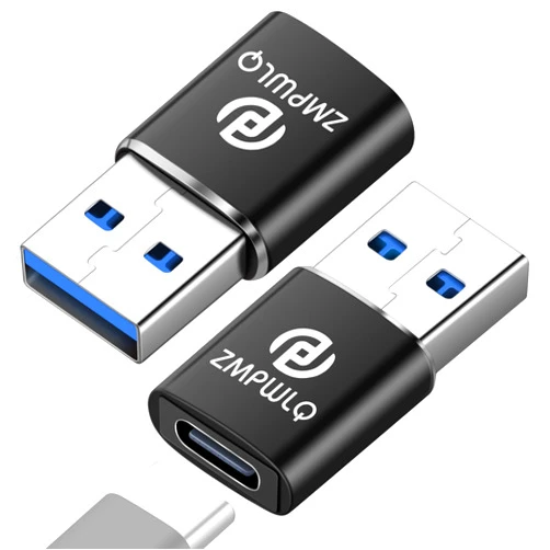 PL ZMPWLQ USB-C-to-USB-Adapter 2 Pack, USB-C-Female-to-USB-A-Male-OTG-Converter Type-C-to-USB-3.0-OTG-Charger Type-C-Cable-Converter, 5Gbps High-Speed USB 3.0 for iPhone 15 Series iPad Mini Pro MacBook Android