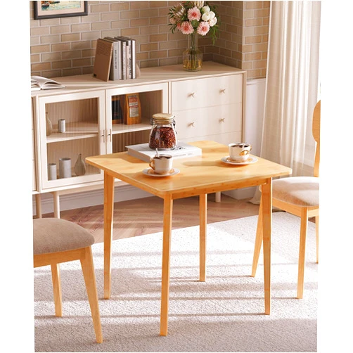 HOOBRO Bamboo Dining Table, Square Dining Table for 2, 27.6