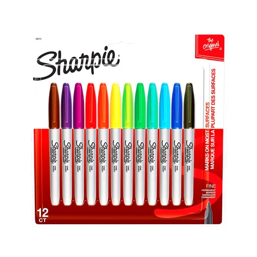 Sharpie 463710 Permanent Marker Fine Point Assorted Dozen (30075PP)