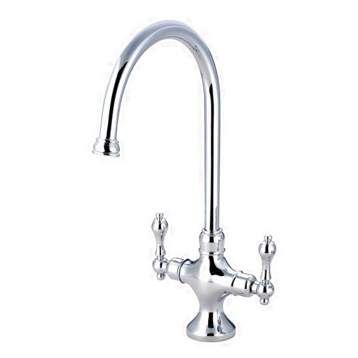 Kingston Brass KS1761ALLS Vintage Kitchen Faucet Without Sprayer, Polished Chrome