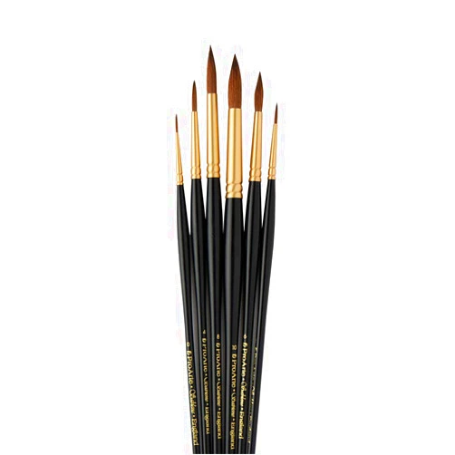 PROARTE Pro Arte : Sablene : Brush Wallet Set of 6 : 0-2-4-6-8-10 Round
