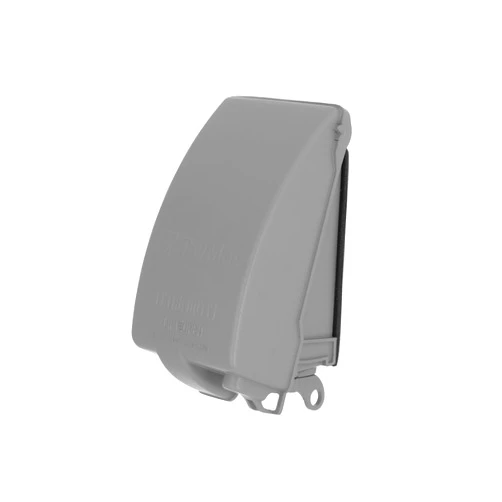TayMac MX4280S 1-Gang Extra Duty In-Use Cover, Weatherproof Metal Low Profile 8-in-1, 3.5 in. Deep, Vertical, Gray