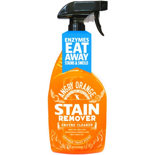 Angry Orange Stain Remover - 32oz Enzyme Pet Cleaner - Dog & Cat Urine Destroyer and Stain Remover - Citrus Spray Cleaning Solution - Puppy Supplies