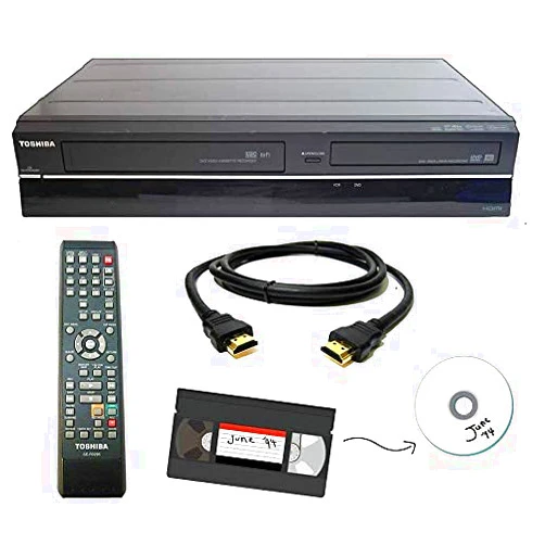 Toshiba VHS to DVD Recorder VCR Combo w/ Remote, HDMI (Renewed)