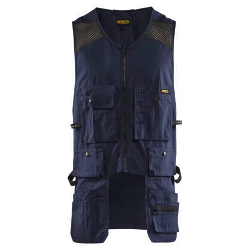 BLÅKLÄDER Blaklader Men's RipStop Kangaroo Mesh Work Vest with Utility Pockets