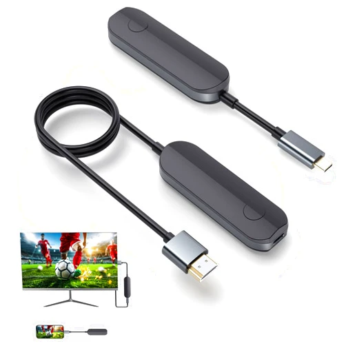 JUCONU Wireless HDMI Transmitter and Receiver,Plug and Play Portable 2.4G/5G Streaming Wireless HDMI Extender Kit Media,4K Decoding,1080P Output for Video for Laptop,Netfix,Projector,HDTV,No App/Bluetooth