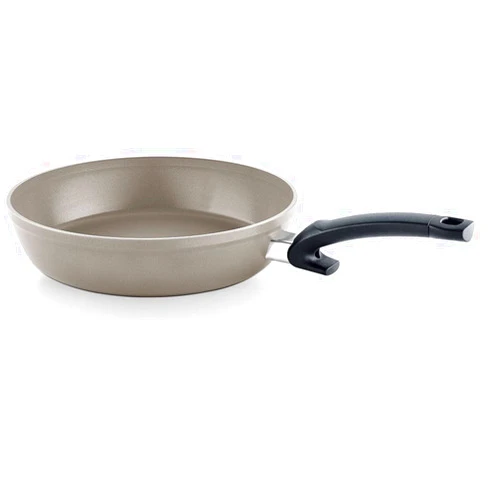 Fissler Ceratal Comfort Ceramic 10.2 Inch Non-Stick Frying Pan, Warm Grey, Made without PFAS
