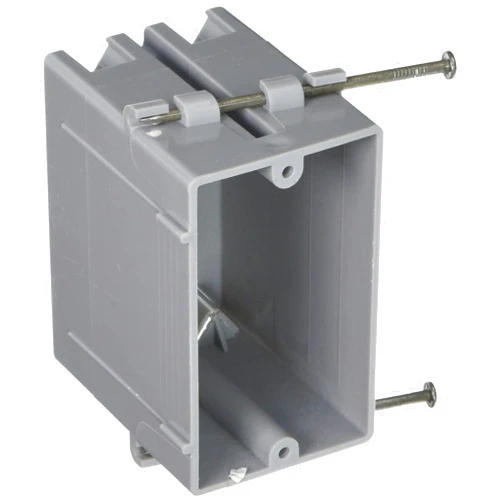 RACO 1-Gang Rectangular Nonmetallic Cable Box, 3-3/16 in. Deep,Grey