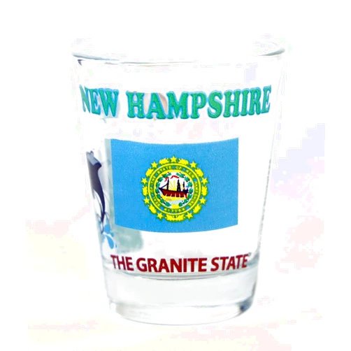 World By Shotglass New Hampshire The Granite State All-American Collection Shot Glass