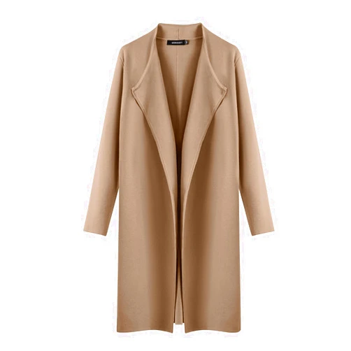 MEROKEETY Women's 2023 Long Sleeve Cardigan Sweaters Lapel Open Front Casual Knit Coatigan Jackets