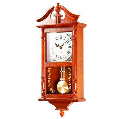 AYRELY® 25IN Grandfather Vintage Wall Clock with Pendulum and Chime, Hour/quarter-hour Chime, Rubberwood Frame, Large Vintage Wall Clock for Living Room,Home Decor Gift