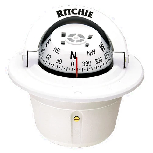 Ritchie Explorer Flush Mount Compass, White (F-50W)