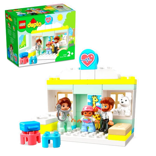 LEGO® DUPLO® Rescue Doctor Visit 10968 Educational Building Toy; Medical Clinic Playset for Preschooler Kids Aged 2+