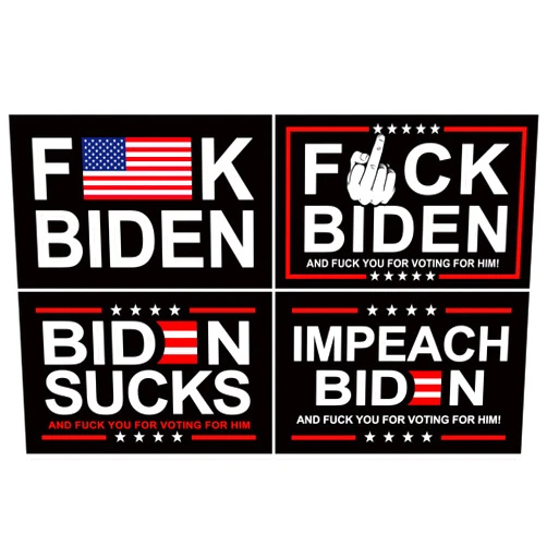 YINENA 100Pcs Biden Sucks Sticker Impeach Biden I DID That Sticker Joe Biden Sticker Funny Sticker Decal Campaign Logo Parody Sticker for Car Motorcycles Helmets Laptop Window Decor 2x3 in