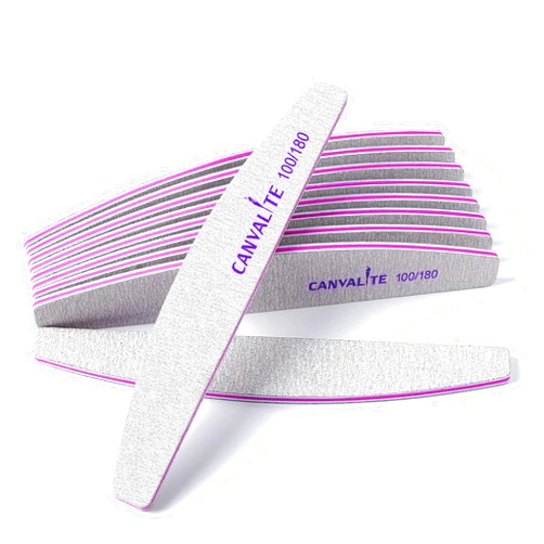 Canvalite 10 PCS Nail File Professional Nail Files Reusable Double Sided Emery Board(100/180 Grit) Nail Styling Tools for Home and Salon Use Christmas Gifts for Women