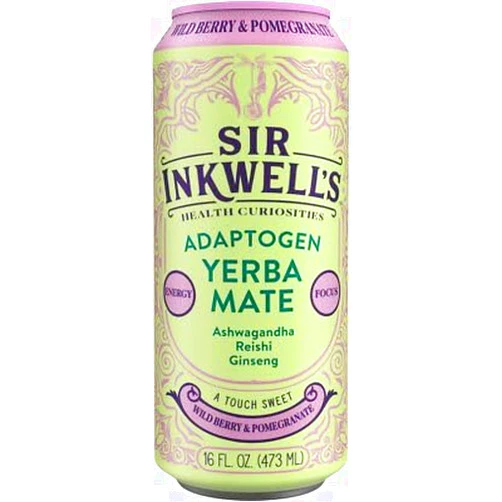 Generic Sir Inkwells Yerba Mate Wild Berry Pomegranate 16 fl oz (Pack of 12)