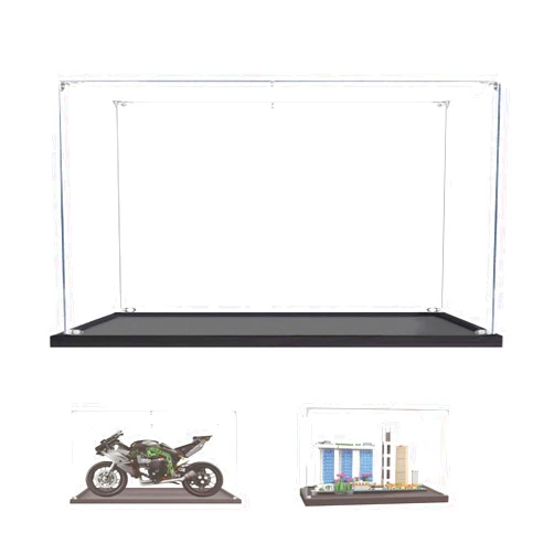 BOOVAX Display Case for Lego 42170 21057 - Acrylic Clear Display Box for [Ninja-H2R-Motorcycle/Singapore] Model - 13.78x5.9x7.87inch