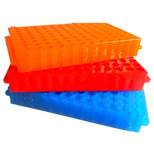 KINNOSE Tube Rack Double Panel 96-Well Polypropylene PCR Centrifuge Tube Holder for Microcentrifuge Tubes 0.2/0.5/1.5/1.8/2.0ml 3Pcs