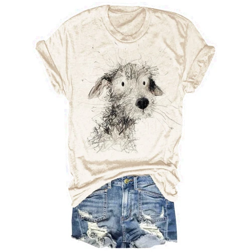 Beopjesk Womens Summer Giraffe Printed T-Shirt Funny Cute Animal Graphic Tees Tops
