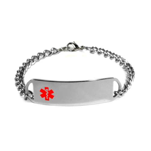 IdTagsonline TAKING INVOKANA Medical ID Alert Bracelet with Embossed emblem from stainless steel. D-Style, premium series.