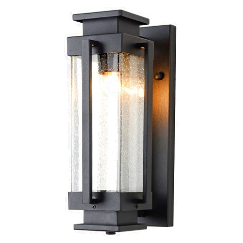 EERU Dusk to Dawn Outdoor Wall Lanterns Large Exterior Porch Lights Wall Mount IP65 Waterproof Outdoor Sconces with Seeded Glass Outside Wall Lamp for House Garage Front Porch Patio