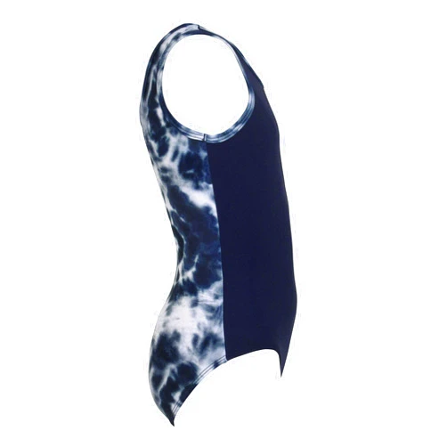 K-Bee Leotards Girl's Gymnastics Leotards Free as a Bird Collection (Tie-Dye Navy, ADLT X-Small)