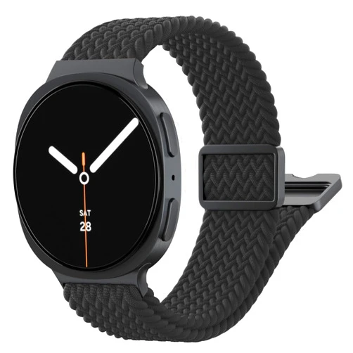 Shalila Magnetic Braided Solo Loop Band Compatible with Samsung Galaxy Watch 8 40mm 44mm/8 Classic 46mm Bands Women Men, Stretchy Nylon Sport Elastic Strap for Samsung Galaxy Watch 8/8 Classic