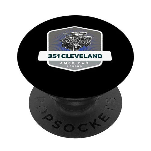 The Dirty Virgil Knowles Designs 351 Cleveland V8 Muscle Car Legend Engine Retro Logo Retro PopSockets Swappable PopGrip
