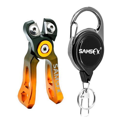 SAMSFX MINI Fishing Line Cutters with Retractors, Braid Scissors,Tungsten Line Cutter That Cut Braid, Mono and Fluoro Lines Clean & Smooth Fly Fishing Equipment