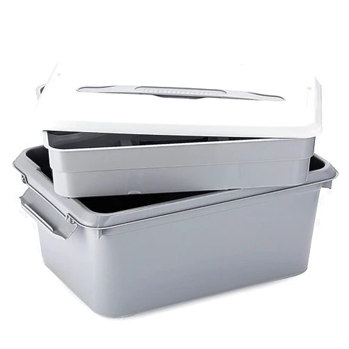 JUXYES Stack Carry Tackle Box with Divided Tray, Large Art Craft Supply Stackable Storage Container Bin with Handle Lid, Latching Storage Container Tackle Box for School & Office Supplies