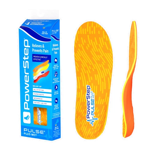 PowerStep Pulse Plus Ball of Foot Pain Relief Shoe Insoles - Running Shoe Orthotics for Metatarsal Foot Pain, and Morton's Neuroma Pain Relief (M 7-7.5, F 9-9.5)